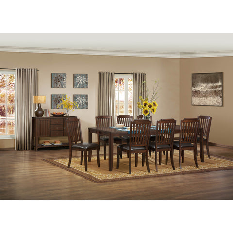 Homelegance Dickens Dining Table in Rich Brown