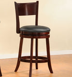 Homelegance Edmond Swivel Counter Height Chair in Dark Cherry