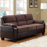 Homelegance Ellie 2 Piece Living Room Set w/ Dark Brown Microfiber Seat