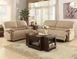 Homelegance Elsie Double Reclining Sofa in Camel Polyester