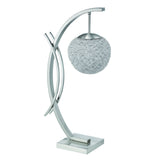 Homelegance Etsu Table Lamp in Glass & Satin Nickel Metal