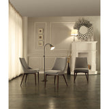 Homelegance Fillmore Side Chair w/ Grey Fabric Cover in Espresso