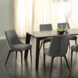 Homelegance Fillmore Side Chair w/ Grey Fabric Cover in Espresso