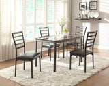 Homelegance Flannery 5 Piece Dining Room Set w/ Faux Marble Table Top