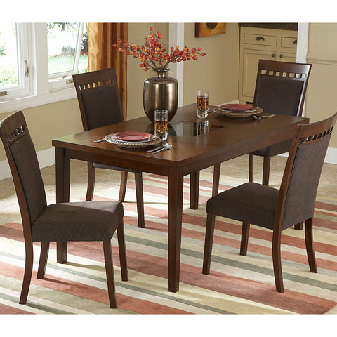 Homelegance Fleming 5 Piece Dining Room Set in Warm Cherry