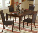 Homelegance Fleming 5 Piece Dining Room Set in Warm Cherry