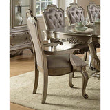 Homelegance Florentina Arm Chair, Faux Silk In Taupe Color Faux Silk Rich Silver - With Gold Undertone