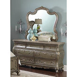 Homelegance Florentina Dresser With Marble Top In Silver