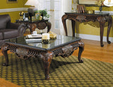 Homelegance Gladstone Rectangular Sofa Table w/ Black Marble Top