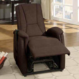 Homelegance Glenson Power Lift Chair in Dark Brown Linen