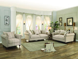 Homelegance Hadleyville 2 Piece Living Room Set in Stripe Fabric