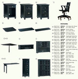 Homelegance Hanna Home Office Double-Length Desk Top In Black