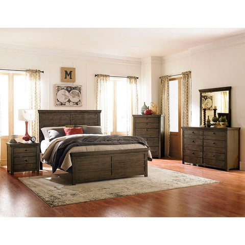 Homelegance Hardwin Bed In Weathered Pine Finish