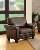 Homelegance Hume Love Seat & Sofa In Dark Brown Bonded Leather Match