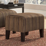 Homelegance Ione Accent Chair & Ottoman in Brown Fabric