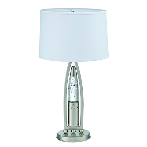 Homelegance Jair Table Lamp in Glass & Satin Nickel Metal