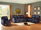 Homelegance Jedidiah Double Reclining Loveseat in Chocolate Leather