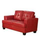 Homelegance Keaton 2 Piece Living Room Set in Red Leather