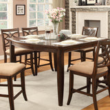 Homelegance Keegan Counter Height Table in Rich Brown Cherry
