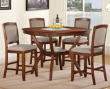 Homelegance Kelley 5 Piece Counter Height Table Set in Warm Walnut