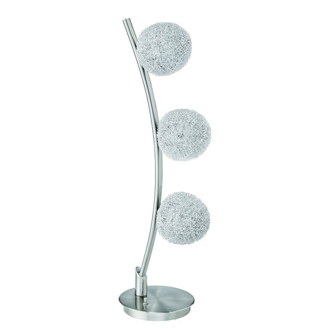 Homelegance Kiran Table Lamp in Glass & Satin Nickel Metal