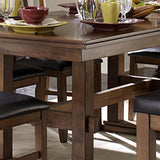 Homelegance Kirtland Double Pedestal Dining Table in Warm Oak