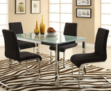 Homelegance Knox Dining Chair in Charcoal Fabric & Chrome