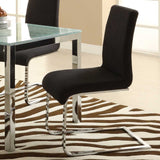 Homelegance Knox Dining Chair in Charcoal Fabric & Chrome