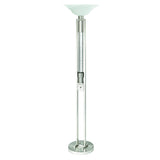 Homelegance Lambart Floor Lamp in Glass & Satin Nickel Metal