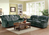 Homelegance Laurelton Doble Glider Reclining Loveseat w/ Center Console in Charcoal Microfiber