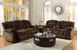 Homelegance Laurelton Double Reclining Sofa in Chocolate Microfiber