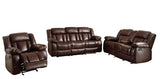 Homelegance Laurelton Sofa Recliner In Dark Brown Bonded Leather Match
