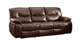 Homelegance Leetown Sofa Recliner In Dark Brown Bonded Leather Match