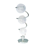 Homelegance Lenci Table Lamp in Glass & Satin Nickel Metal