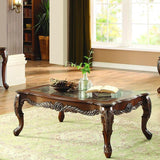 Homelegance Logan Cocktail Table in Warm Cherry