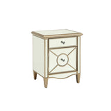 Homelegance Luciana II Small Mirrored Cabinet In Champagne