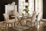 Homelegance Luella Dining Table In Weathered Oak