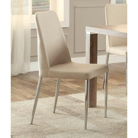 Homelegance Luzerne Side Chair In Neutral Tone Brown Fabric