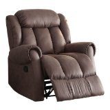 Homelegance Mankato Glider Reclining Chair in Chocolate Polyester
