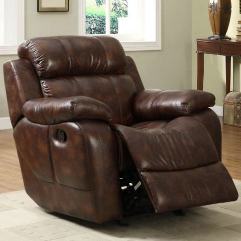 Homelegance Marille Glider Reclining Chair in Polished Microfiber