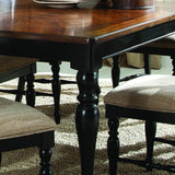 Homelegance McKean Extension Dining Table in Black & Brown