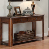 Homelegance McMillen Rectangular 2 Drawer Sofa Table w/ Slate Inlay