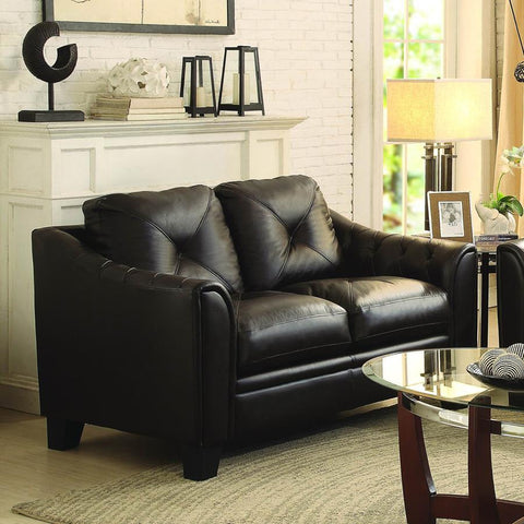 Homelegance Memphis Loveseat in Chocolate Leather