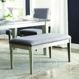 Homelegance Mendel 6 Piece Dining Room Set w/Bluestone Marble Top in Grey
