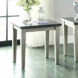 Homelegance Mendel End Table w/Bluestone Marble Top in Grey
