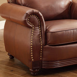Homelegance Midwood Upholstered Chair in Dark Brown Leather