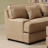 Homelegance Minnis Sectional in Beige Faux Leather
