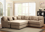 Homelegance Minnis Sectional in Beige Faux Leather