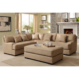 Homelegance Minnis 2 Piece Living Room Set in Beige Faux Leather