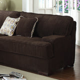 Homelegance Minnis Sectional in Chocolate Fabric